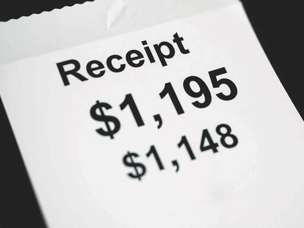 Účtenka s vyšší útratou