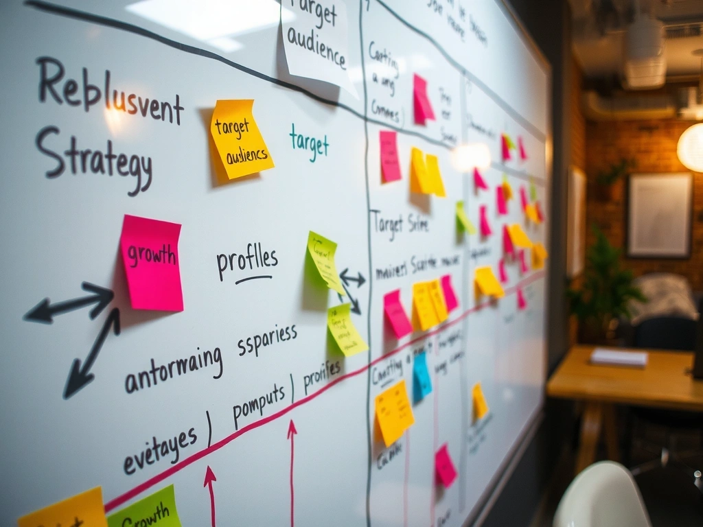 Záznam strategického procesu na bílé tabuli